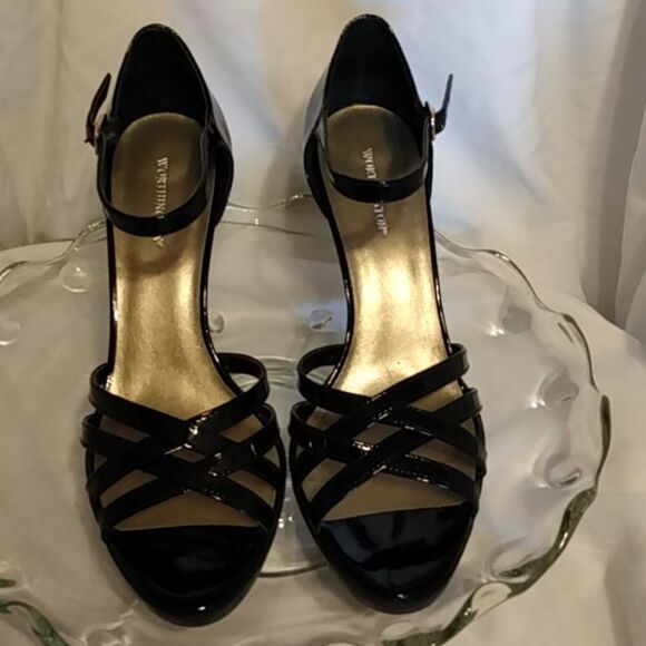 Sexy shiny‎ black Worthington heels - Picture 7 of 11